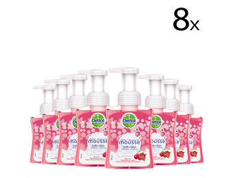Dettol Handzeep Zachte Mousse - Roos &amp; Kersenbloesem - 250ml x8