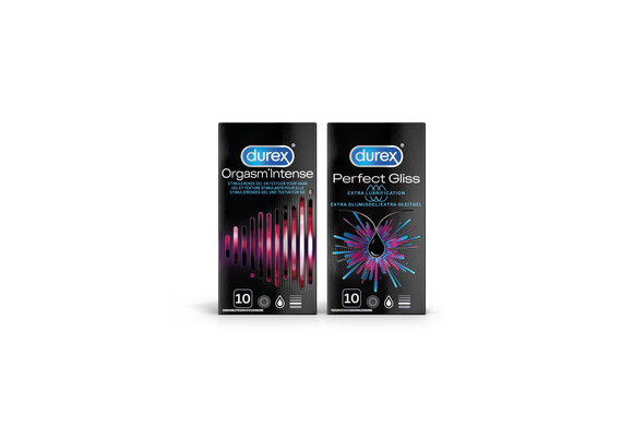Durex - 20 stuks Condooms - Orgasm Intense 1x10 stuks - Perfect Gliss 1x10 stuks - Voordeelverpakking