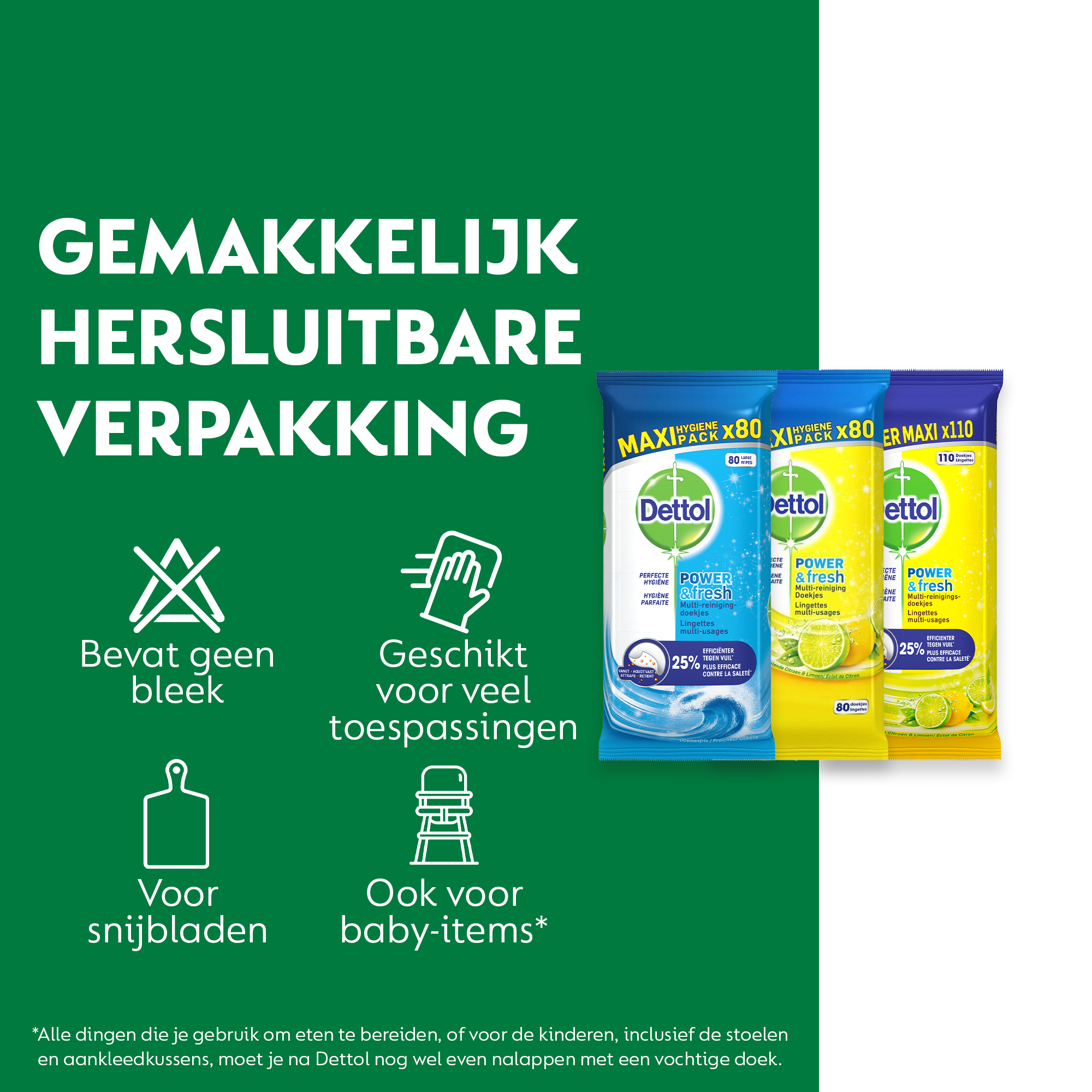 Dettol - 810 Schoonmaakdoekjes - Oceaan 3x80 stuks - Citrus 3x80 stuks - Citrus 3x110 stuks -Perfecte Hygiëne Reinigingsdoekjes - XXL Voordeelverpakking