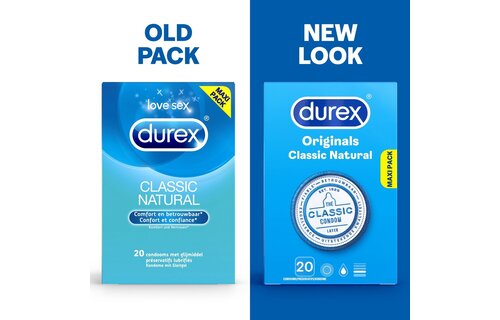 Durex - 40 Condooms - Classic Natural 20st - Extra Safe 20st