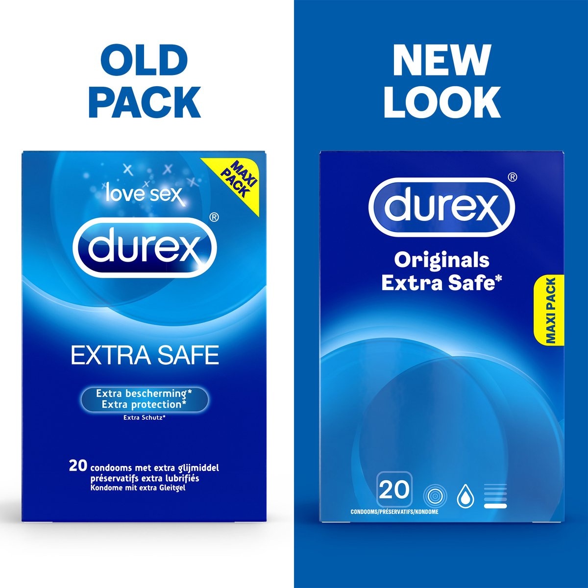 Durex - 40 Condooms - Classic Natural 20st - Extra Safe 20st