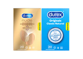 Durex - 40 Condooms - Classic Natural 20st - Nude Latexvrij 20st