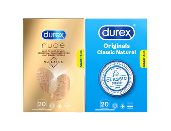Durex - 40 Condooms - Classic Natural 20st - Nude Latexvrij 20st