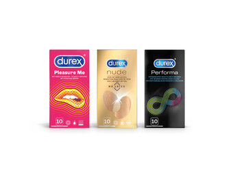Durex - 30 stuks Condooms - Pleasure Me 1x10 stuks - Nude No Latex 1x10 stuks - Voordeelverpakking