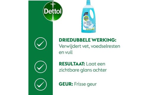 Dettol Allesreiniger Power & Fresh - Katoenfris - 1L x8