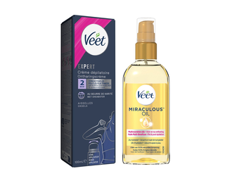 Veet - Alle huidtypes - Miraculous oil - Ontharingscreme Oksels 100ml
