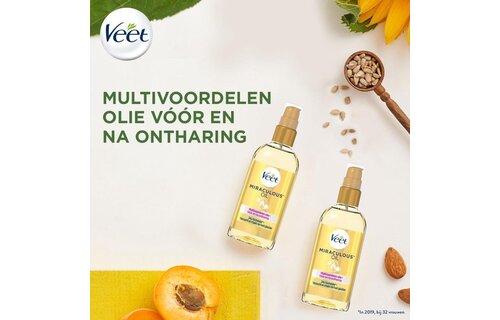 Veet - Alle huidtypes - Miraculous oil - Ontharingscreme Oksels 100ml
