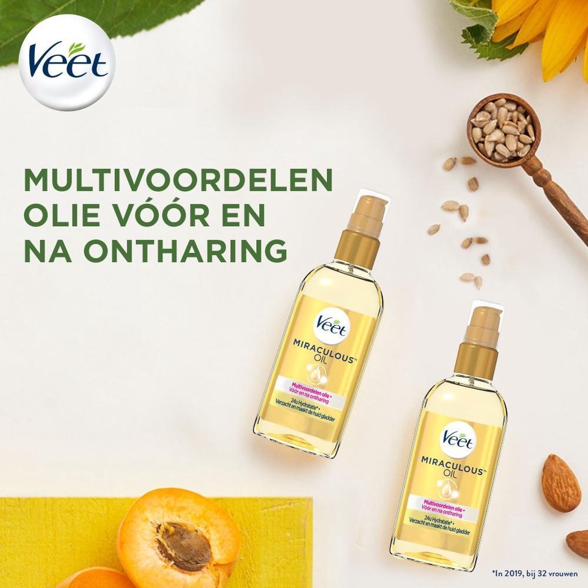 Veet - Alle huidtypes - Miraculous oil - Ontharingscreme Oksels 100ml