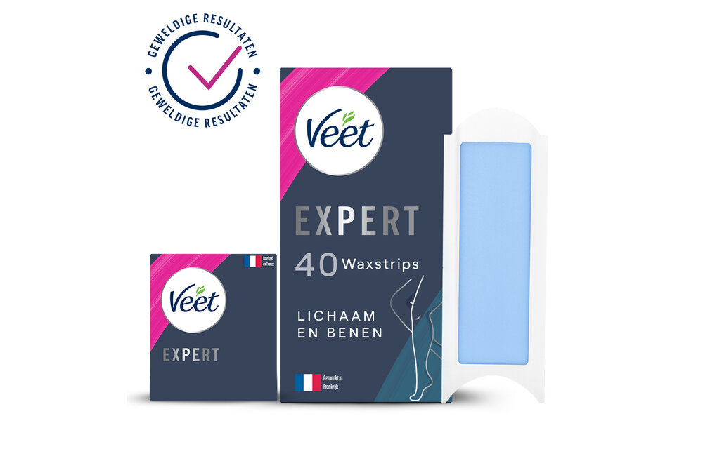 Veet - Expert - Koude Wasstrips - Benen (Sensitive) 40st - 5 stuks - Voordeelverpakking