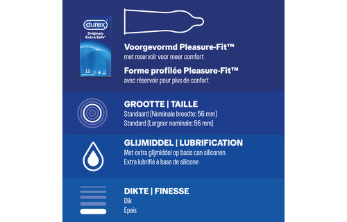 Durex - 24 stuks Condooms - Thin Feel 1x12 stuks - Extra Safe 1x12 stuks - Voordeelverpakking