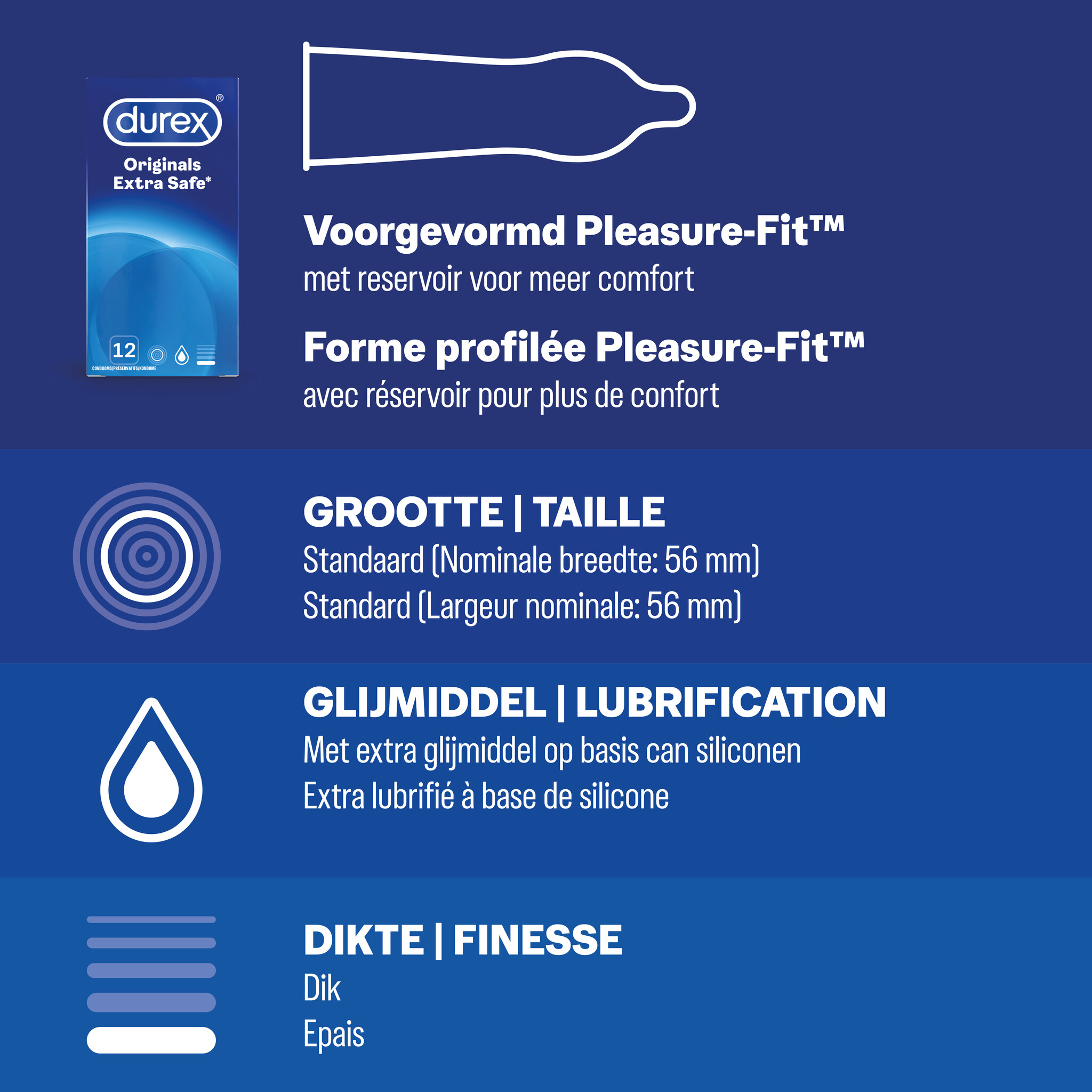 Durex - 24 stuks Condooms - Thin Feel 1x12 stuks - Extra Safe 1x12 stuks - Voordeelverpakking