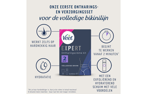 Veet - Expert - Ontharingscreme Bikini Kit 100ml (2 x 50ml) - 5 stuks - Voordeelverpakking