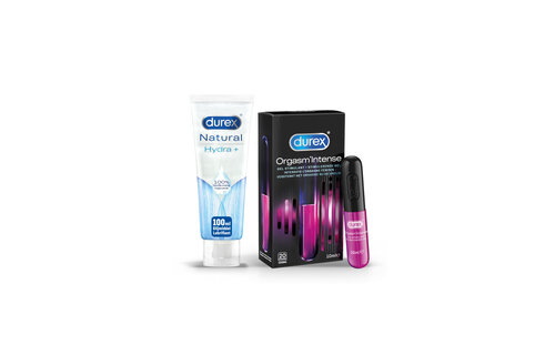 Durex - 110ml Glijmiddel - Natural 1x100ml - Intense Orgasm 1x10ml - Voordeelverpakking