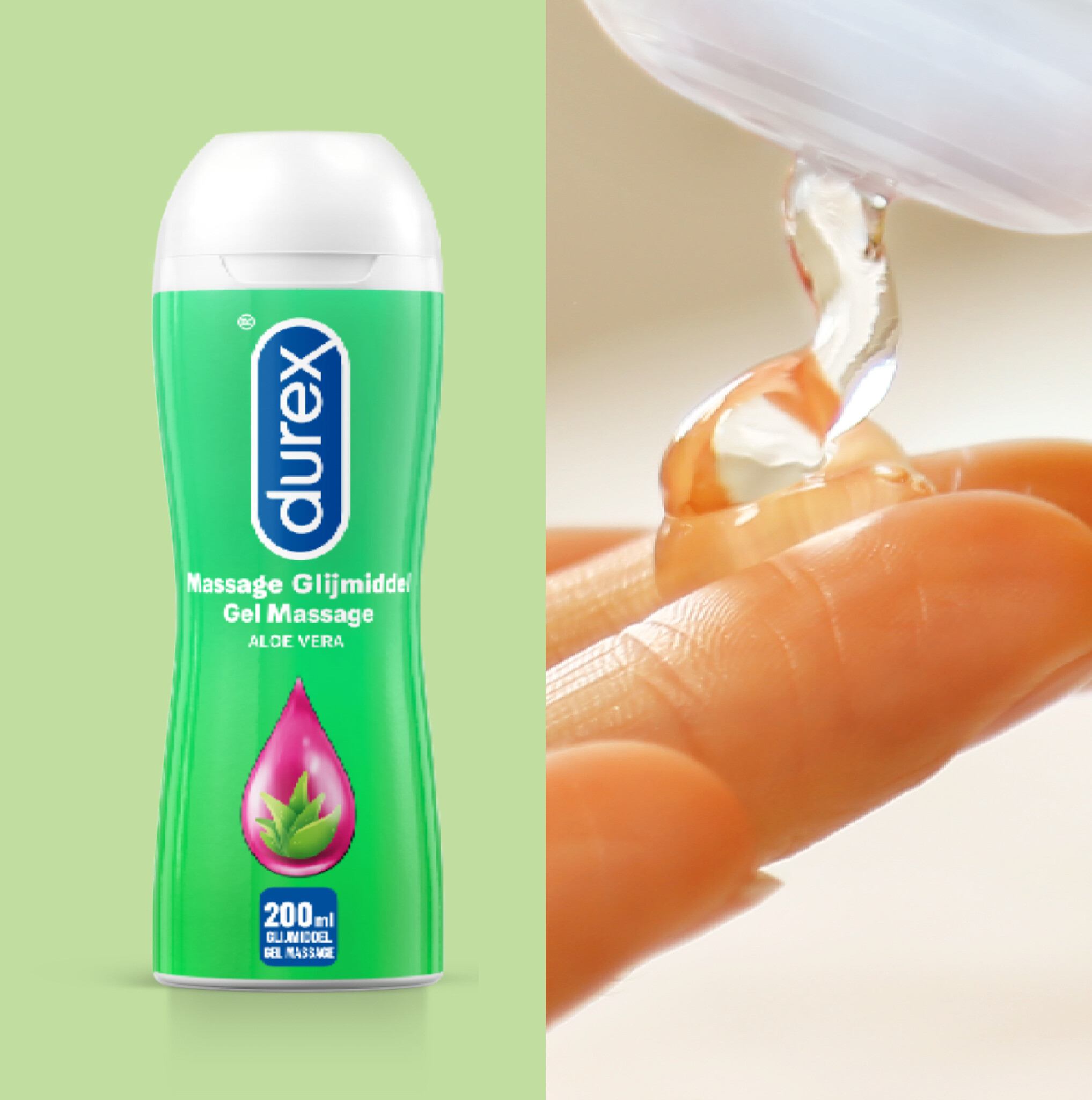 Durex - 20 stuks Condooms - Nude No Latex - 210ml Glijmiddel - Massage 2/1 Aloe 200ml - Intense Orgasm 10ml - Voordeelverpakking