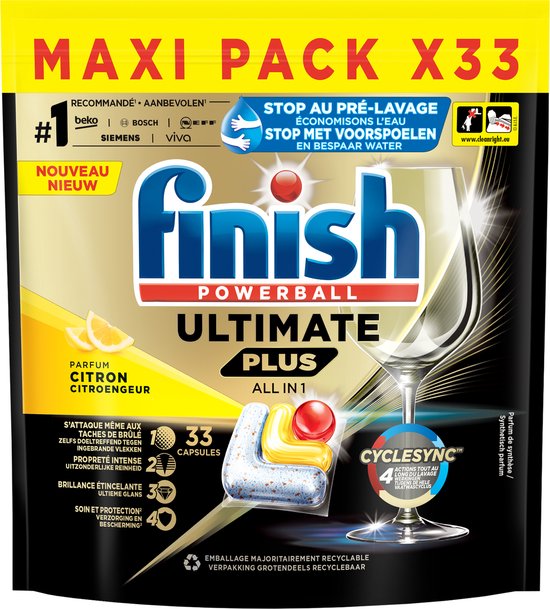 Finish Ultimate+ Lemon 33 tabs