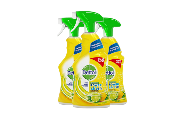 Dettol Allesreiniger Spray - Limoen en Citroen -  750 ml - 3 stuks