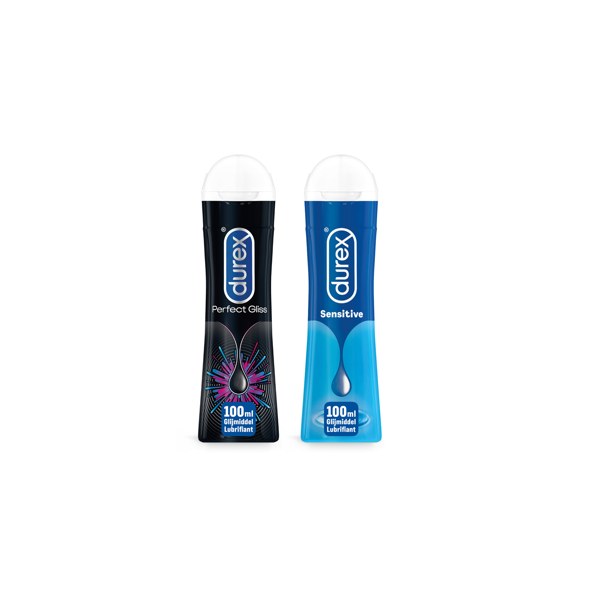 Durex - 200ml Glijmiddel - Perfect Gliss 1x100ml - Play Sensitive 1x100ml - Voordeelverpakking