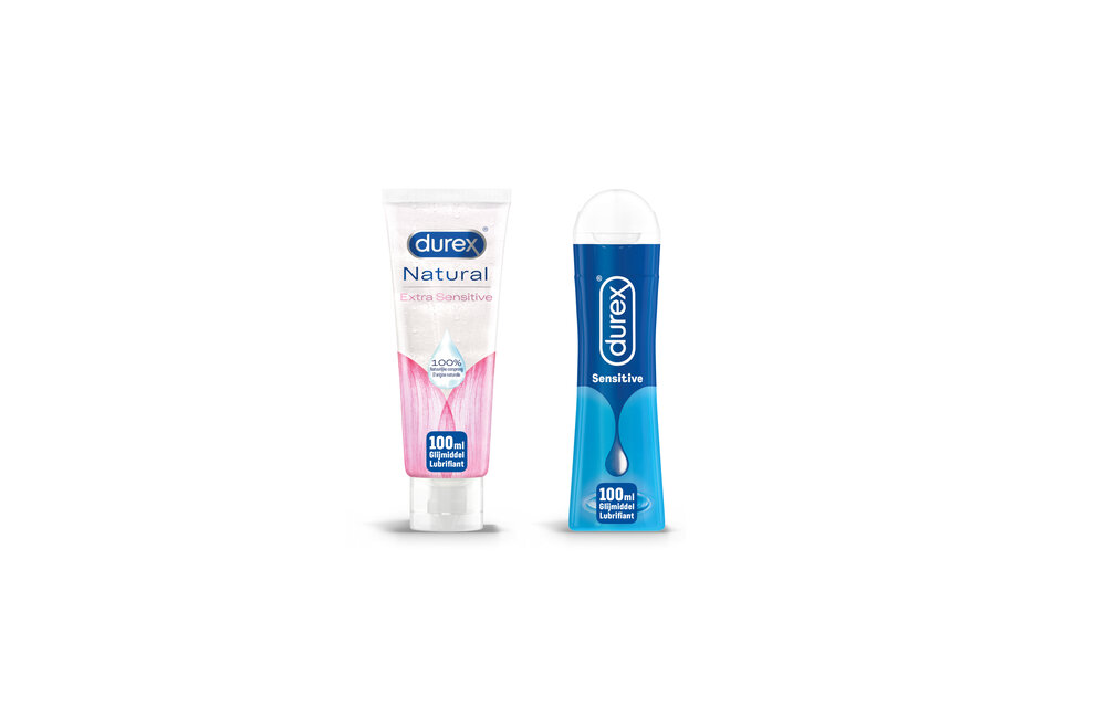 Durex - 200ml Glijmiddel - Natural Extra Sensitive 1x100ml - Play Sensitive 1x100ml - Voordeelverpakking