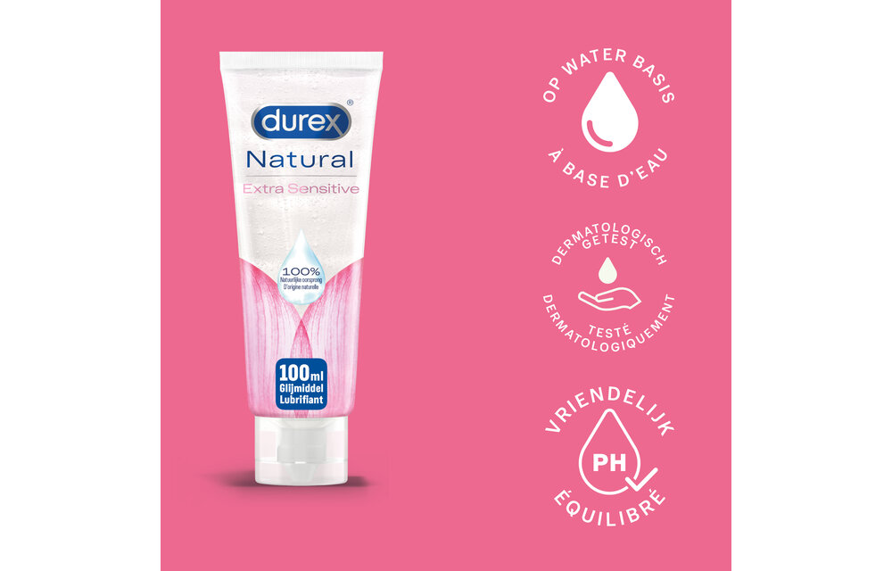 Durex - 200ml Glijmiddel - Natural Extra Sensitive 1x100ml - Play Sensitive 1x100ml - Voordeelverpakking