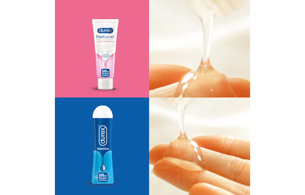 Durex - 200ml Glijmiddel - Natural Extra Sensitive 1x100ml - Play Sensitive 1x100ml - Voordeelverpakking