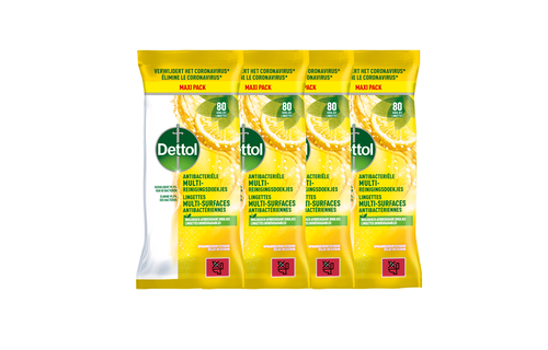 Dettol Citrus Doekjes 72st - 4 Stuks - Voordeelverpakking