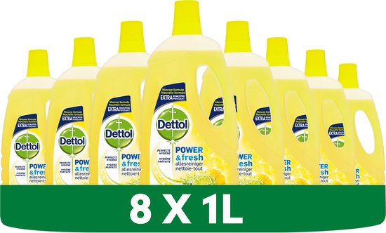 Dettol Allesreiniger Power & Fresh - Citrus - 1L x8