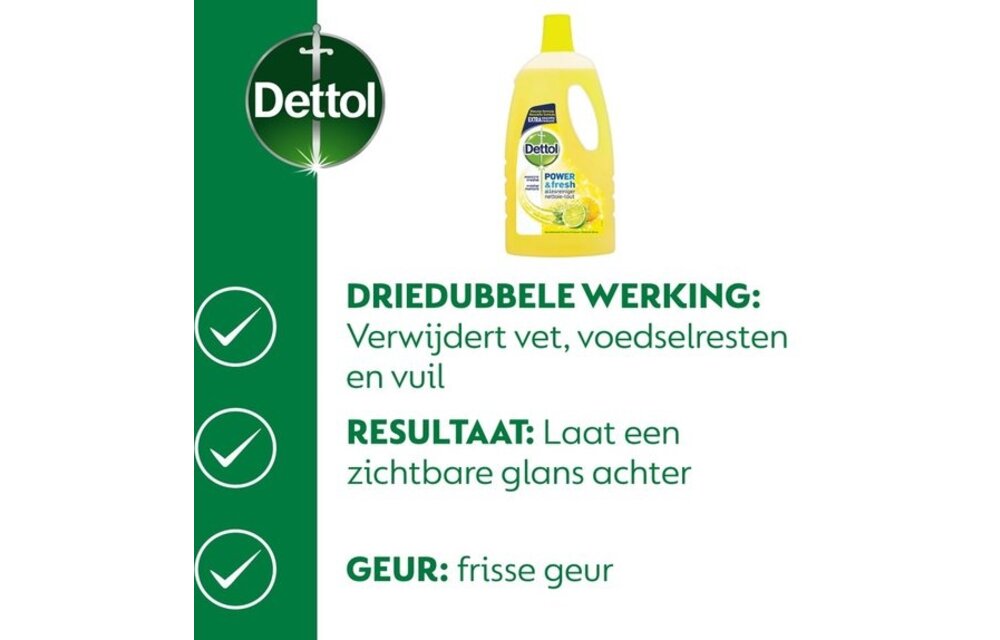 Dettol Allesreiniger Citrus 1L - 8 Stuks - Voordeelverpakking