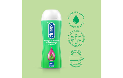 Durex - 210ml Glijmiddel - Play Massage 2/1 Aloe 200ml - Intense Orgasm 10ml - 20 stuks Condooms - Thin Feel - Voordeelverpakking