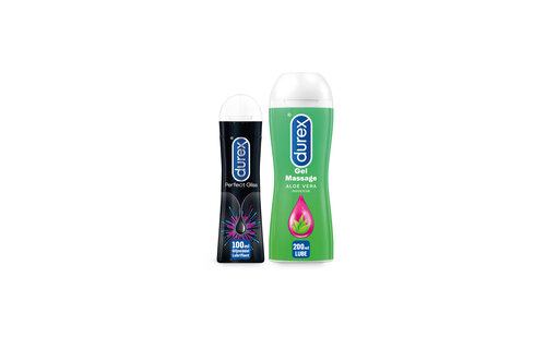 Durex - 200ml Glijmiddel - Perfect Gliss 1x100ml - Play Massage 2/1 Aloe 1x100ml - Voordeelverpakking