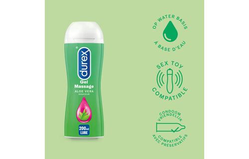 Durex - 200ml Glijmiddel - Perfect Gliss 1x100ml - Play Massage 2/1 Aloe 1x100ml - Voordeelverpakking