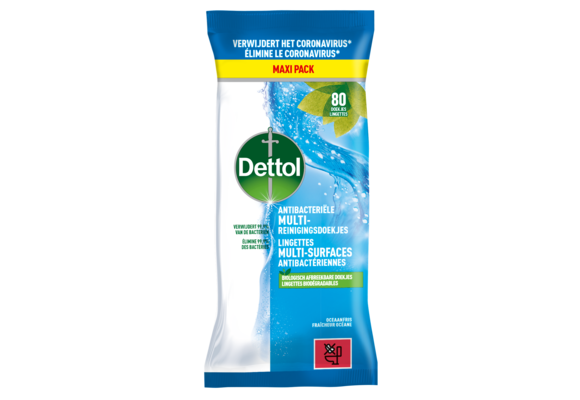 Dettol Antibacteriële doekjes Multi-oppervlak Ocean - 80st