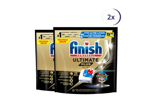 Finish Ultimate+ Regular 25 tabs - 2 stuks