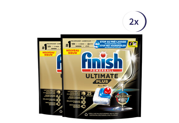 Finish Ultimate+ Regular 25 tabs - 2 stuks