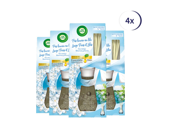 Air Wick Reeds Essential Oils Soft Cotton 33ML x4