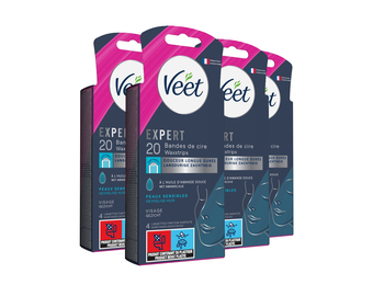 Veet - Expert - Koude Wasstrips - Gezicht 20st - 4 stuks - Voordeelverpakking