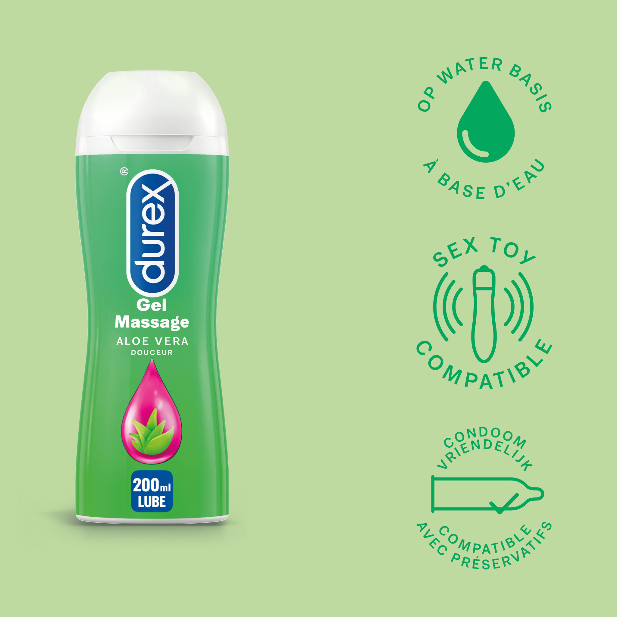 Durex - 310ml Glijmiddel - Play Senitive 1x100ml - Intense Orgasm 1x10ml - Play Massage 2/1 Aloe 1x100ml - Voordeelverpakking