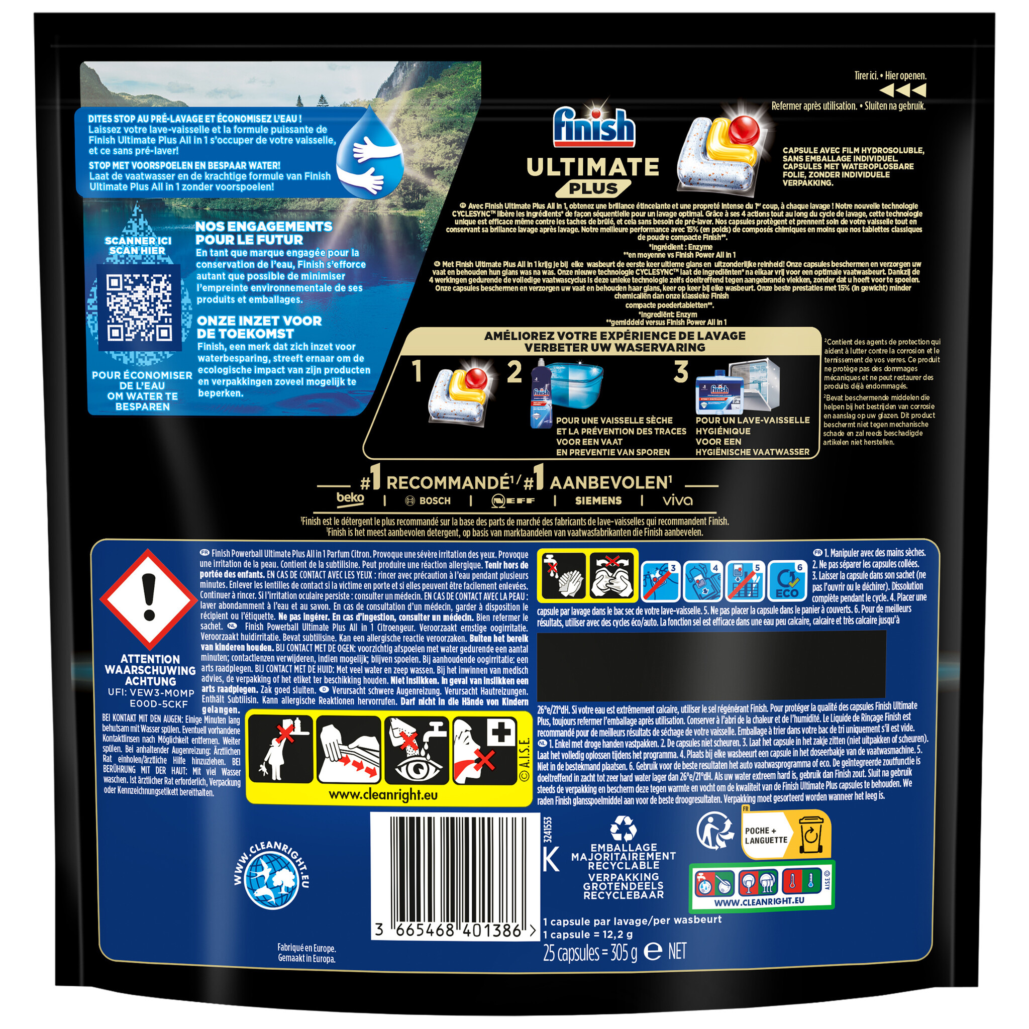 Finish Ultimate+ Regular 25 tabs - 3 stuks