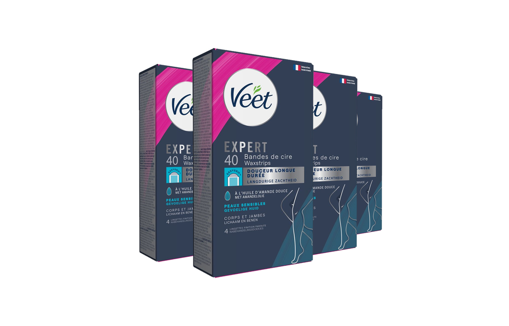 Veet - Expert - Koude Wasstrips - Benen (Sensitive) 40st - 4 stuks - Voordeelverpakking