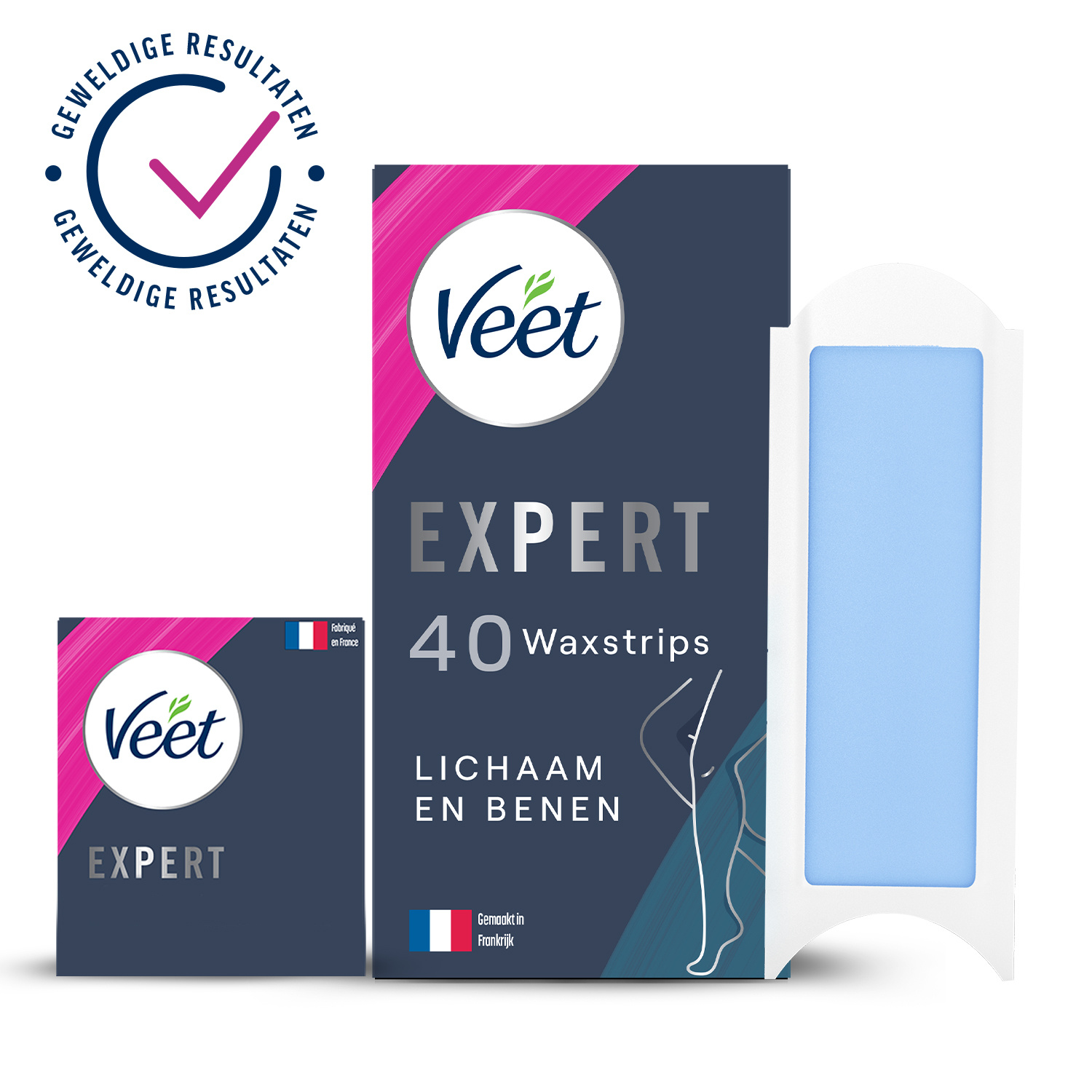 Veet - Expert - Koude Wasstrips - Benen (Sensitive) 40st - 4 stuks - Voordeelverpakking