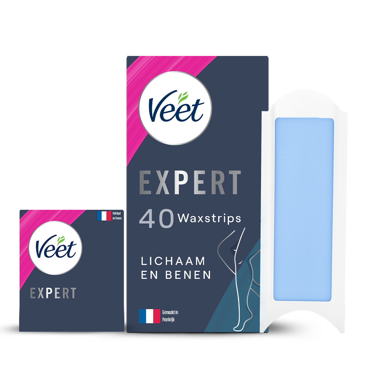 Veet - Expert - Koude Wasstrips - Benen (Sensitive) 40st - 4 stuks - Voordeelverpakking