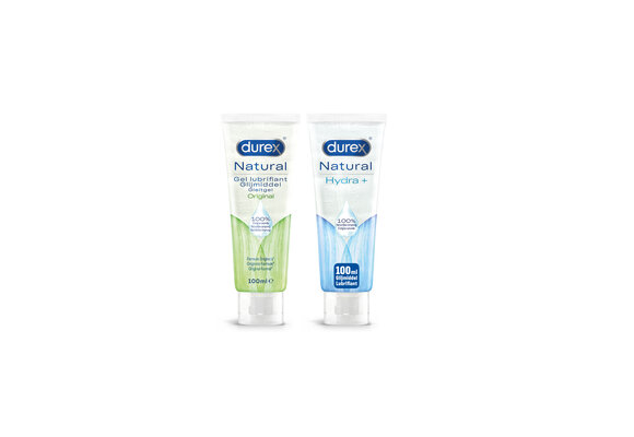 Durex - 200ml Glijmiddel - Natural 1x100ml - Natural Hydratant 1x100ml - Voordeelverpakking