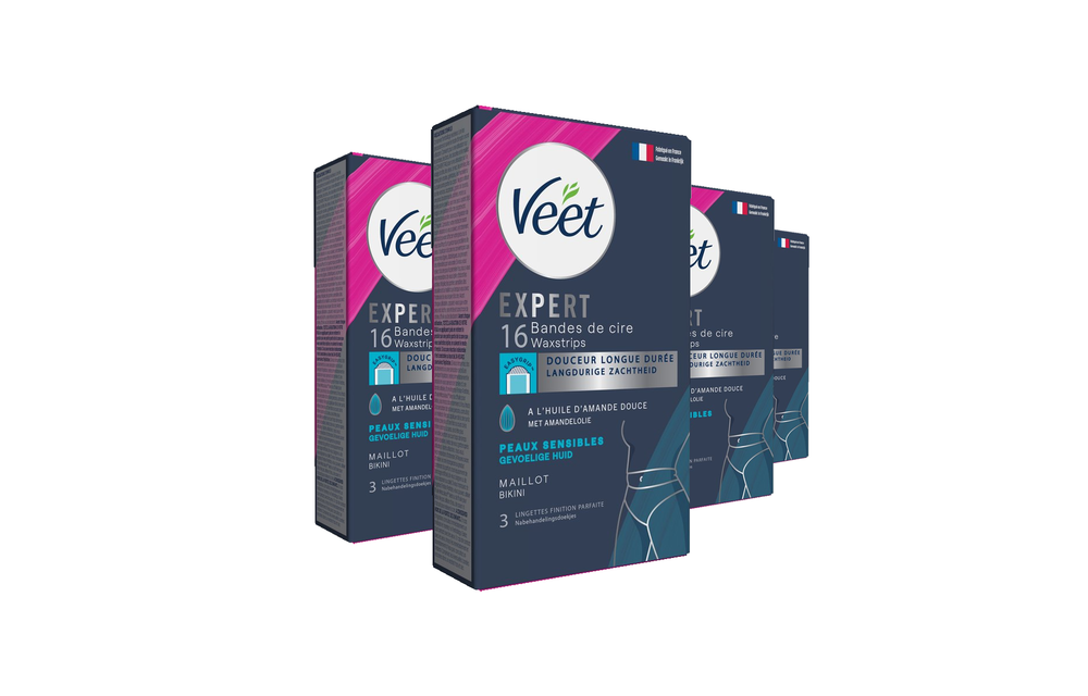 Veet - Expert - Koude Wasstrips - Bikini 16st - 4 stuks - Voordeelverpakking