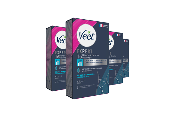 Veet - Expert - Koude Wasstrips - Bikini 16st - 4 stuks - Voordeelverpakking