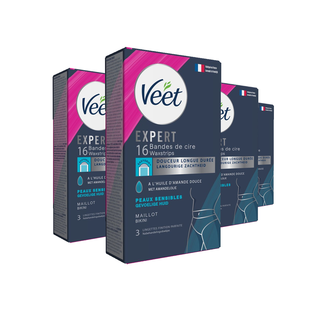 Veet - Expert - Koude Wasstrips - Bikini 16st - 4 stuks - Voordeelverpakking