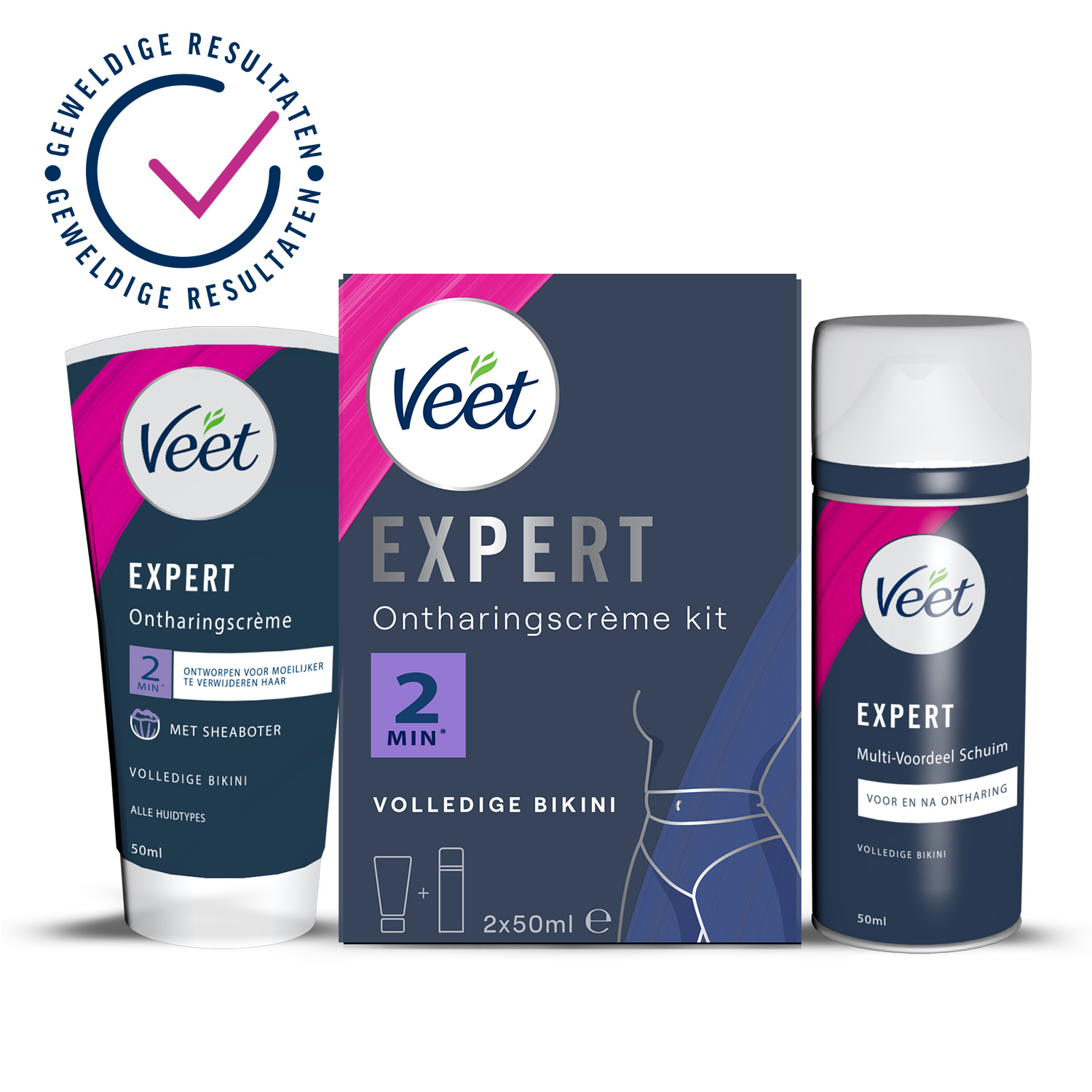 Veet - Expert - Ontharingscreme Bikini Kit 100ml (2 x 50ml) - 4 stuks - Voordeelverpakking