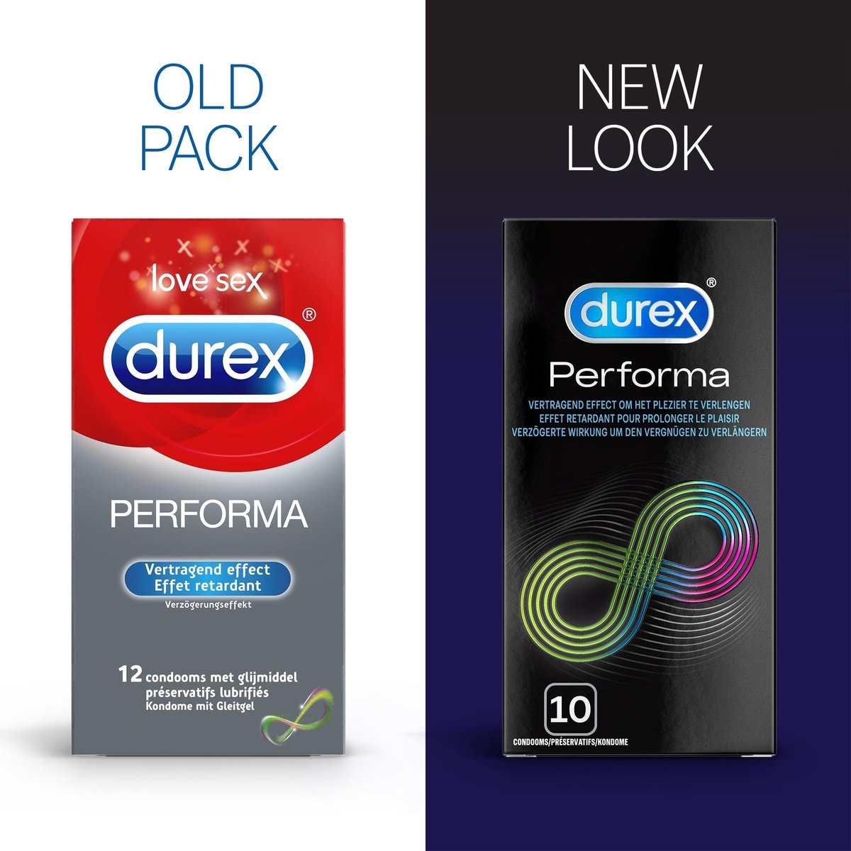 Durex - 30 Condooms - Performa 10st -  Nude Extra Lube 10st - Orgasm Intense 10st