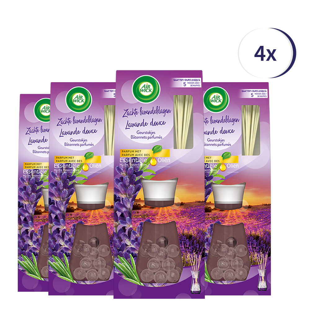 Air Wick Reeds Essential Oils Lavender 33ML x4