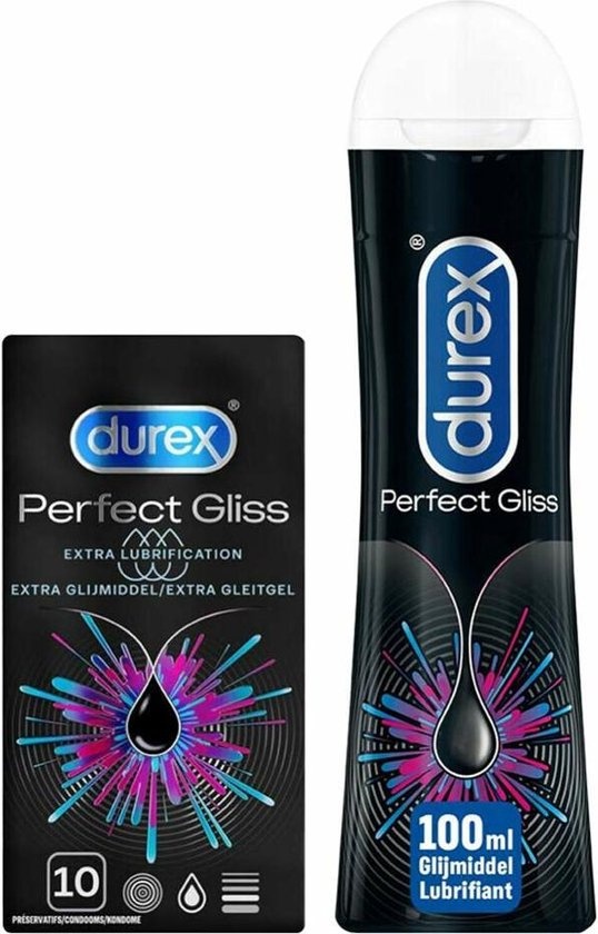 Durex Glijmiddel Perfect Gliss Anaal - 100ML + Durex Condooms Perfect Gliss Anaal - 10 stuks