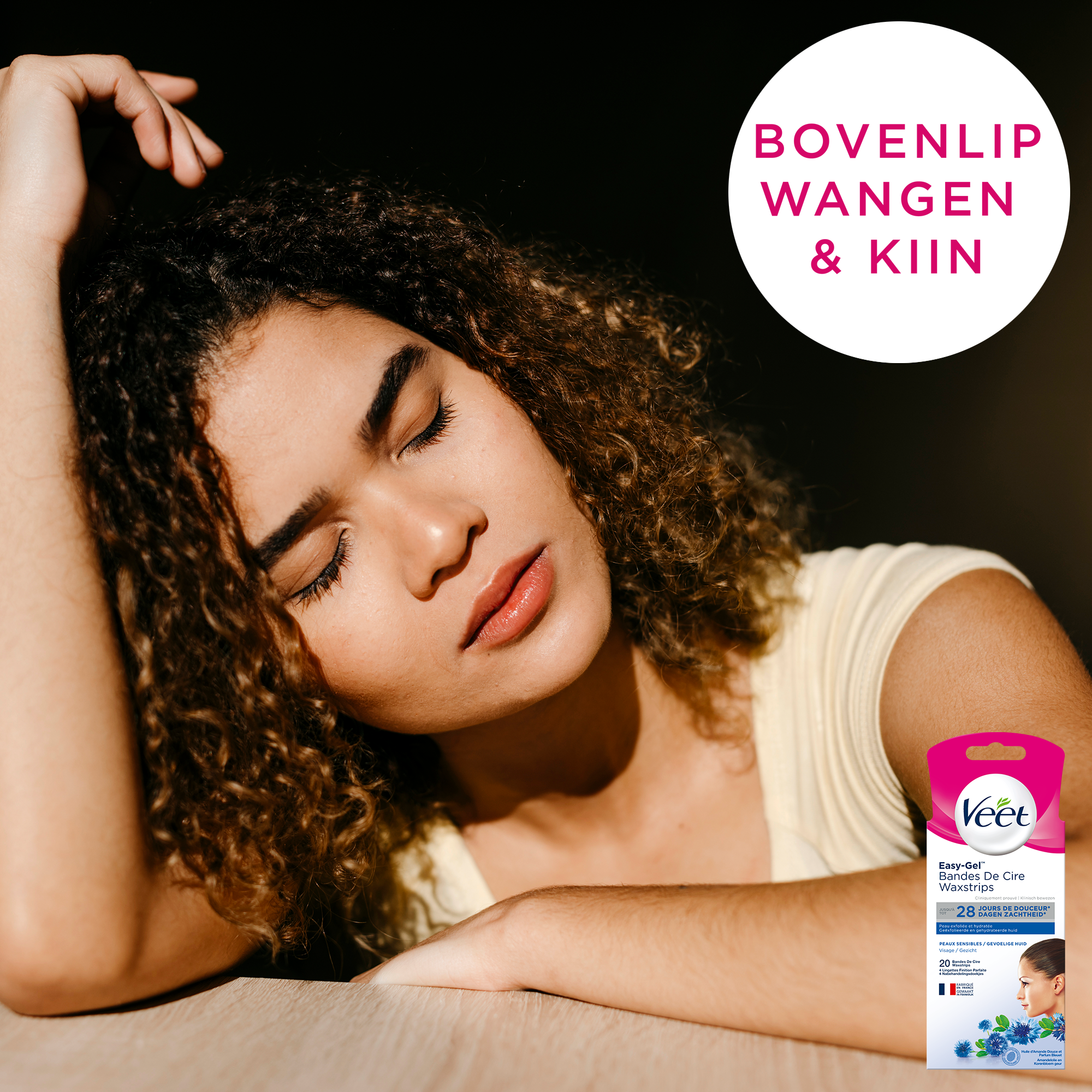 Veet - Expert - Gevoelige huid - Ontharingsstrips Benen (sensitive) 20st - Ontharingsstrips Bikini 16st - Ontharingsstrips Gezicht 20st
