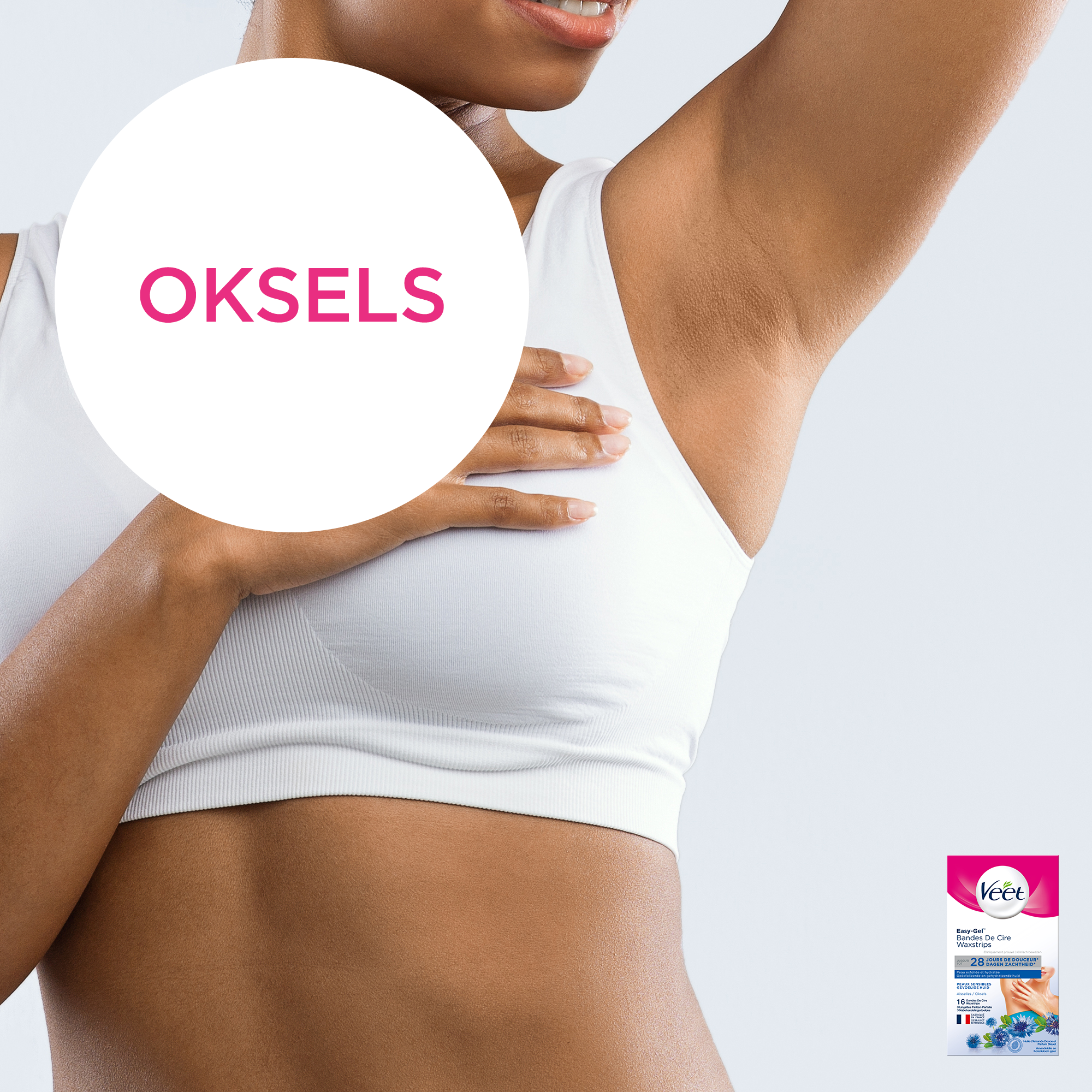 Veet - Expert - Gevoelige huid - Ontharingsstrips Benen (sensitive) 20st - Ontharingsstrips Bikini 16st - Ontharingsstrips Gezicht 20st